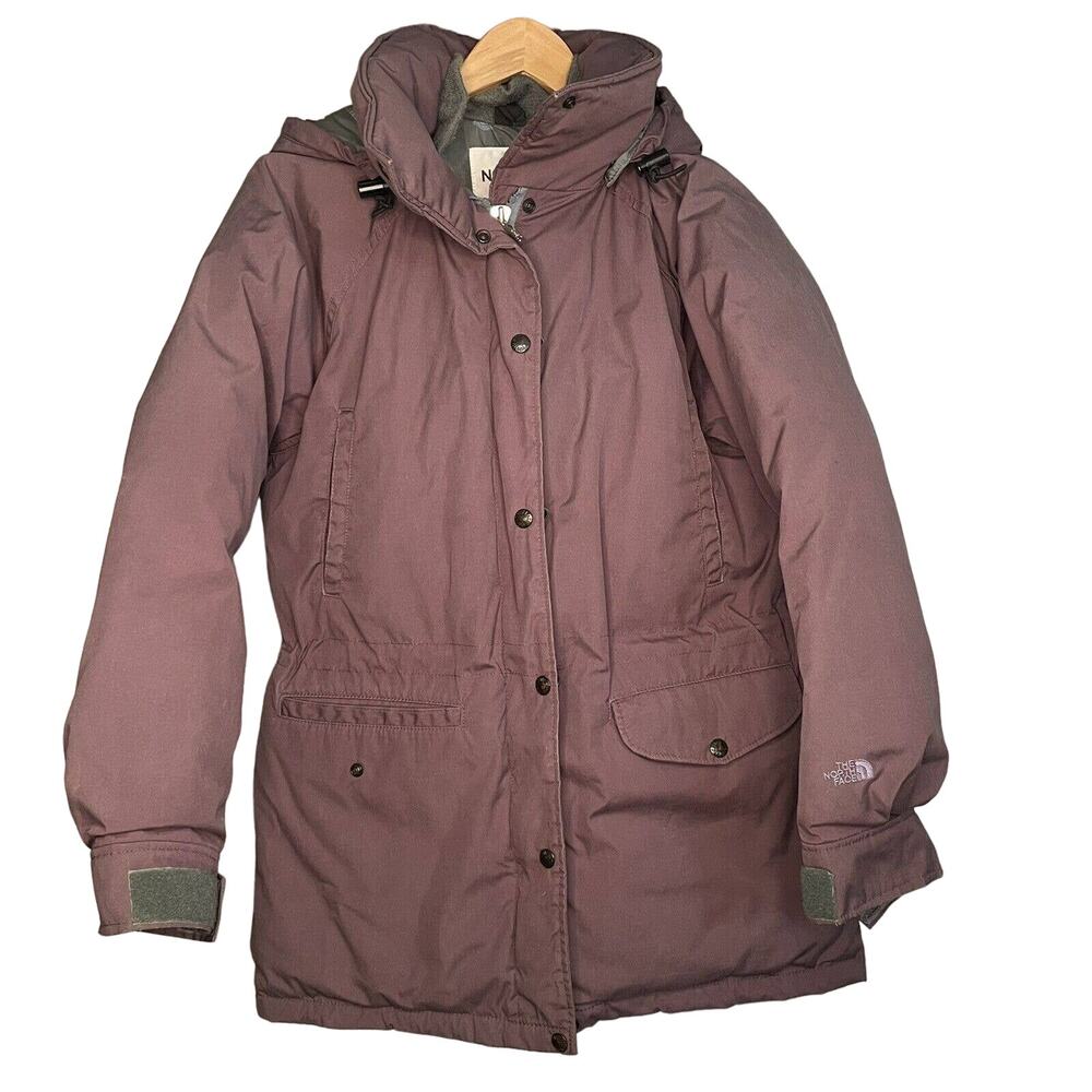 Vintage The North Face Jacket Zip Up Down Coat USA Made Womens Medium EUC